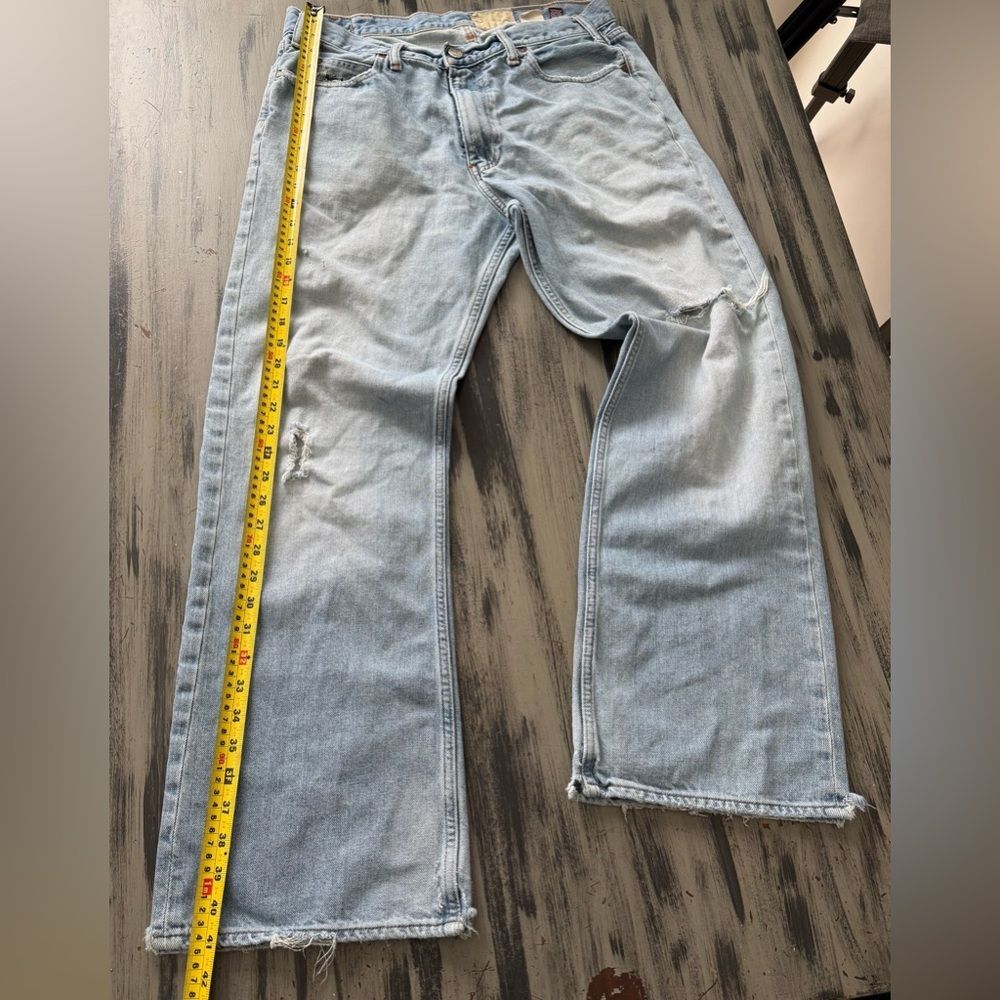 Hollister Men's Light Blue Distressed Jeans Y2K - Picture 5 of 11